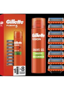 Gillette, Rasierklingen, Fusion Ersatzkopf - Rasiergel (8 x)
