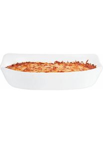 Luminarc Ofenschüssel Smart Cuisine Glas 34 x 25 cm, Auflaufform, Weiss