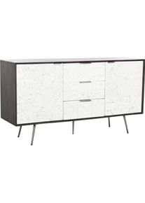 DKD Home Decor, Kommode + Sideboard, Sideboard 150 x 43 x 80 cm White Dark brown Mango wood (150 x 43 x 80 cm)