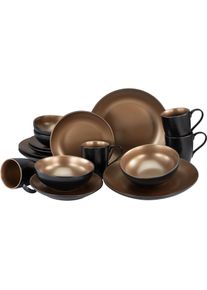 Creatable, Geschirrset, Glamour Gold (16 Stück)