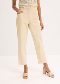 bonprix Női Twill nadr&aacute;g, Tapered Fit, b&eacute;zs, 46