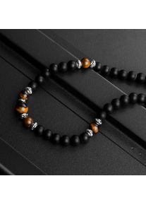 Holzkern Necklaces Men Lava and Tiger Eye