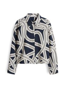 Opus Kvinnor Blus 'Famena' ljusbeige / nattblå Storlek 36