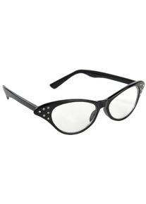 Amscan Lunettes vintage élégantes rockabilly noir