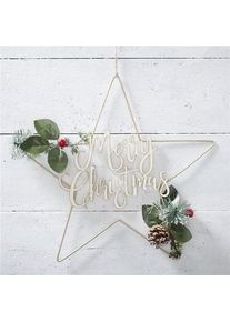 Ginger Ray Etoile en métal Joyeux Noël 32cm