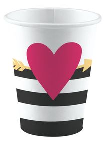 Amscan 8 bicchieri Love 250ml (2er Multipack)