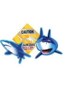 3 panneaux de décoration de fête de requin