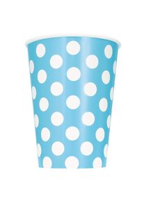UNIQUE 6 gobelets en papier Tiana bleu clair 354ml