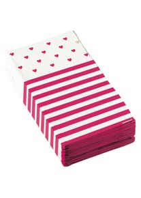 Amscan 16 tovaglioli fucsia e bianchi 33cm (2er Multipack)