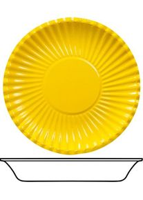 10 assiettes en carton Jaune Passion 22cm