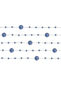 partydeco 5 guirlandes de perles Sissi bleu foncé 1.3m
