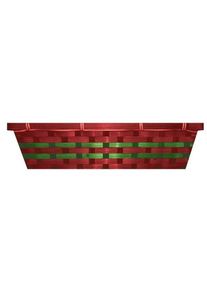 Cesto regalo intrecciato rosso-verde 41 cm (2er Multipack)