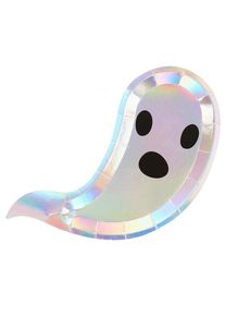 Smiffys 8 piatti fantasma Ghost 14,5 x 19 cm (3er Multipack)