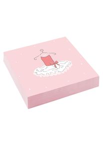 Amscan 20 små ballerina servietter 33 x 33 cm