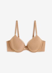 Soutien-gorge &agrave; coques et armatures - marron - taille 110D avec coton - bonprix
