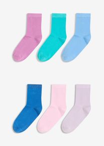 Lot de 6 paires de chaussettes mi-hautes en viscose majoritaire - bleu - taille 39-42 - bonprix