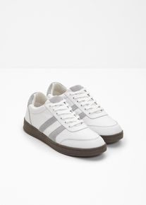 Sneakers en cuir - blanc - taille 42 - Cuir lisse - bonprix