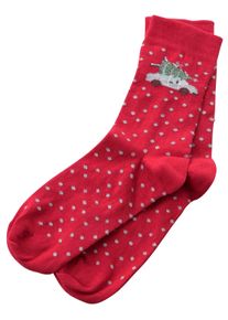 wäschepur Damen Damen-Socken in rot ,Größe 39-42, Witt, 80% Baumwolle, 18% Polyamid, 2% Elasthan