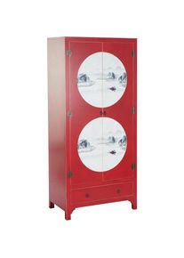 DKD Home Decor, Kommode + Sideboard, Cupboard 85,5 x 50,5 x 186,2 cm Fir Red MDF Wood