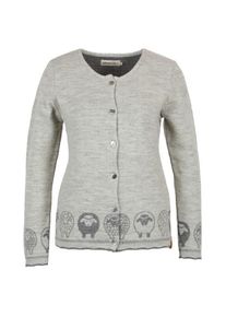 Albmerino Womens Strickjacke Schäfle Wollen vest Dames (S |grijs)