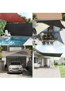 vidaXL Toldo de vela HDPE color crema 160 g/m² 4x5x5 m