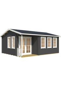 Lasita Maja , Gartenhaus »SRI LANKA«, (Set, inkl. Fussbodenbretter zum verlegen) , carbongrau