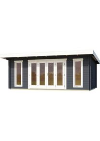 Lasita Maja , Gartenhaus »SUSSEX«, (Set, inkl. Fussbodenbretter zum verlegen) , carbongrau
