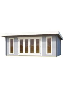 Lasita Maja , Gartenhaus »SUSSEX«, (Set, inkl. Fussbodenbretter zum verlegen) , lichtgrau