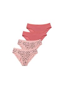 Buffalo , Slip, (Packung, 4 St.), mit schmalen Einfassungen , mauve/leo , 122/128 , 122/128 , Buffalo Mädchen Slips im praktischen Viererpack
