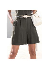 Lascana , Bermudas, mit modischen Bundfalten, elegante Sommershorts, Webshorts , khaki , N-Gr , 34 -N-Gr , 34 , Breiter Bund mit Gummizug hinten