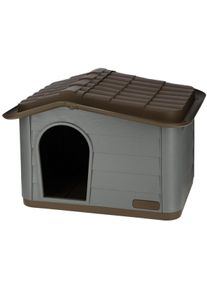 KERBL Pet Paola Eco Katzenhaus, grau/braun, 79x59x55cm