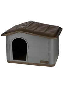 KERBL Pet Paola Eco Katzenhaus, grau/braun, 60x51x41cm