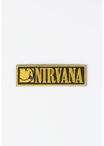 Nirvana - Logo & Happy Face - Naszywka - czarny - Onesize - 100% poliestru
