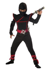 Ninja Fighter Costume for Kids, black