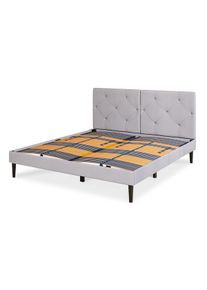EMMA Premium Signature Bed 180x200 - Light Gray - Tufted Headboard