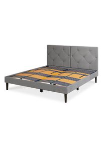 EMMA Premium Signature Bed 180x200 - Dark Gray - Tufted Headboard
