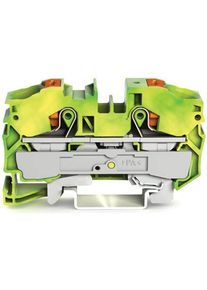 20 Stück WAGO 2216-1207 Schutzleiterklemme Push-In-Klemme 12mm 2-polig grün gelb
