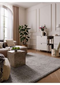 benuta Pure Ullteppe Beads Grijs 120x170 cm Uni