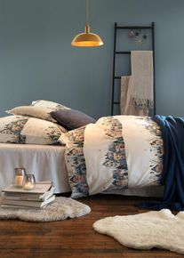 Biancheria da letto con casette, Bianco, Taglia 1 (1 da 80x80 cm, 1 da 135x200 cm), bonprix