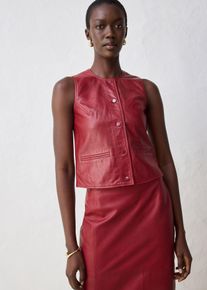Gilet in nappa di agnello, Rosso, Taglia 56, bonprix