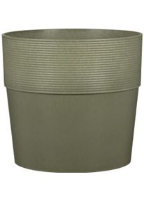 Scheurich, Blumentopf, Groove 21, Blumentopf/Pflanzkübel, rund, Farbe: Khaki, hergestellt mit recyceltem Kunststo (20.50 cm)