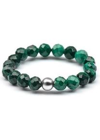 Agato, Ring, Mineral Ring With Green Malachite Pol-R07, (57)