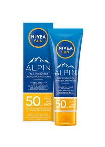 Nivea, Sonnencreme, Sun Alpin Sonnencreme fürs Gesicht (Sonnencreme Gesicht, SPF 50, 50 ml, 69 g)