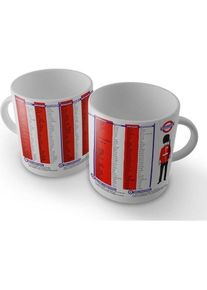 Soliton Becher Englisch unregelmässige Zeiten 250ml, Tasse, Rot