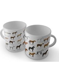 Soliton Pferdebecher, Tasse, Weiss