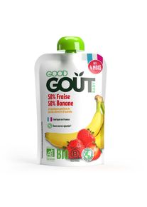GOOD GOUT BIO Ovocné pyré bez lepku Jahoda a banán 120g - ovocný príkrm
