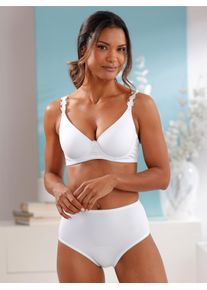 Dames Heupslip in marine + wit ,maat 38, WITT, 82% Polyamide, 18% Elastan