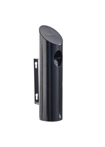 1 Wall-mounted ashtray CANBERRA, steel, black, zinc-plated steel