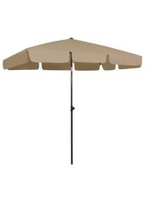 Sombrilla de playa gris taupe 200x125 cm