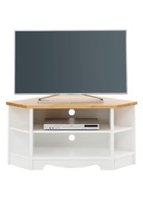 Home Affaire , Lowboard »Trinidad, TV-Schrank, Eck-TV -Schrank« Kommode, Breite 105 cm, FSC zertifiziertes Massivholz , weiß honigfarben